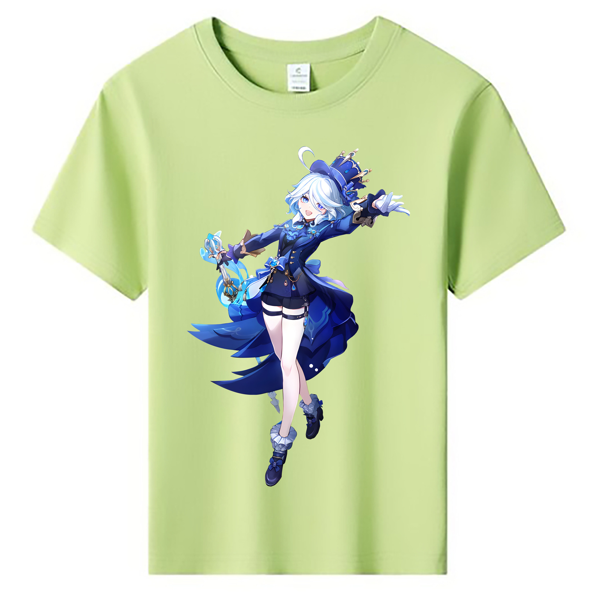 げんし神 フリーナ genshin Furina 綿100％キッズTシャツ（フロントプリント）